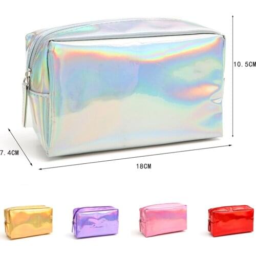 FIRECLUB 2pcs/lot Square PU Cosmetic Bag Fashion Makeup Waterproof Colorful Case Wash Pouch Simple Portable Clutch Toiletry Case