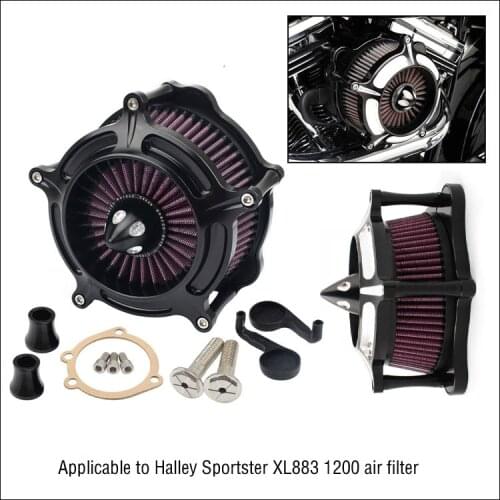 Air Cleaner Intake Turbine Filter For Harley Softail Flhx Street Glide Road King XL883 XL1200 48 72 08-15