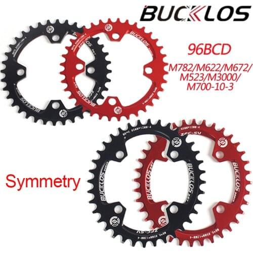 BUCKLOS Chainring Round 96bcd Oval chainwheel symmetric Narrow wide for Shimano crank 32/34/36/38T Bike parts