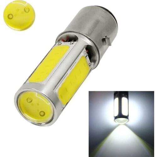 1PCS White DC12V 25W DRL BA20D H6 E301 COB LED Light For Motorcycle Moped ATV Motor Bike Headlight Bulb Fog Light 6500K