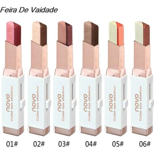 1Pc Eye Shadow Stick Double Color Gradient Lazy Eyeshadow Makeup Glitter Eyeshadow Sticks Women Ladies Cosmetic