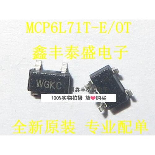 100% New Original In Stock MCP6L71T-E/OT MCP6L71 Marking:WGKC SOT23-5 IC