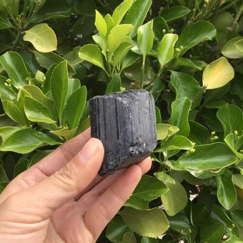 110g Natural Black Tourmaline Rough mineral crystal Stone