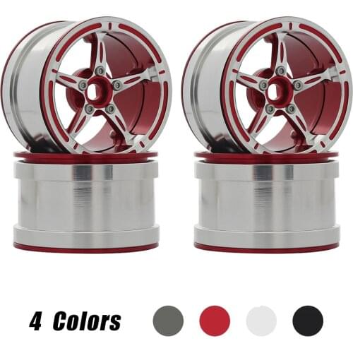 2PCS/4PCS Metal Beadlock 2.2 inch Five Spoke Rims Hub for 1/10 RC Crawler Car Axial SCX10 RR10 Wraith 90048 90018 Traxxas TRX4