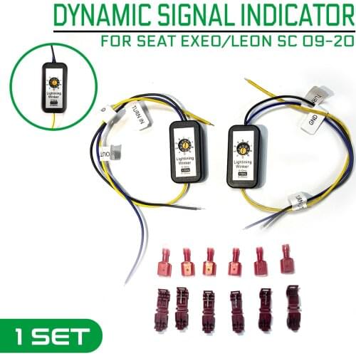 2Pcs Dynamic Turn Signal Indicator LED Taillight Module Cable Wire Harness For Seat Leon 5F SC 2013-2020 For Seat Exeo 2009-2014