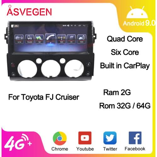 12.3" Car Multimedia Radio Player For Toyota FJ Cruiser Radio RAM 2GB Radio Quad Core Stereo GPS Navigation Headunit Player