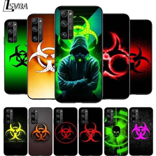 Red biohazard for Huawei Honor V30 20 Pro 20 10i X10 9S 9A 9C 9X 8X 10 9 Lite 8A 7C 7A Pro Black Phone Case