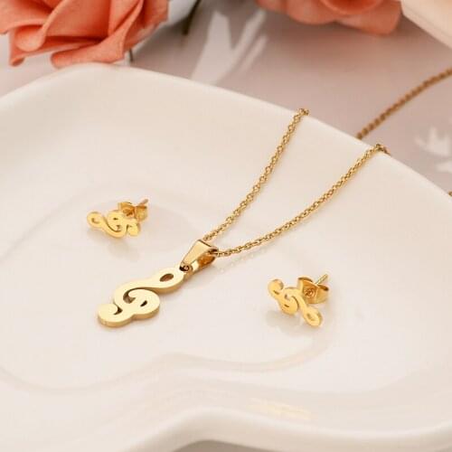 Dubai India African gold notes fashion personality suit fashion girl bride wedding engagement stud earrings necklace gift