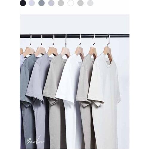 Brand T-shirt men Solid color o-neck mans T-shirt Casual cotton Short Sleeve T-Shirts mens summer