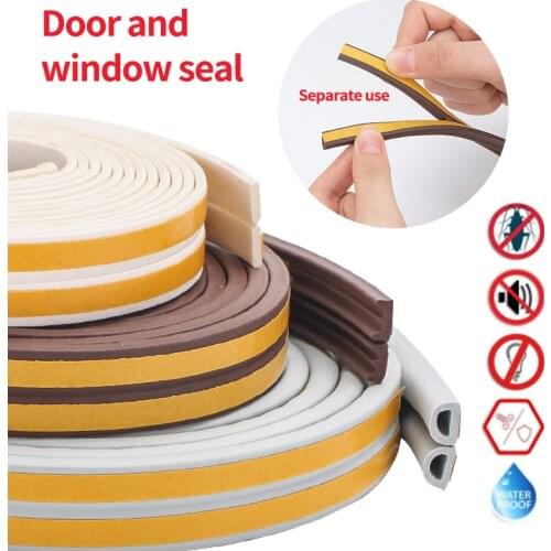 DIPE Self-Adhesive Door And Window Sealing Strip Glass Window Anti-Collision Rubber Strip acoustic foam Strip наклейки на стену