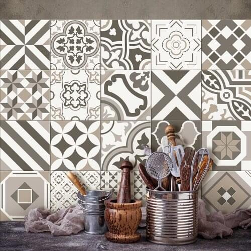 K-PS00150 (72 PCs) tile 10x10 cm - Made in Italy-PVC bathroom & kitchen Stickers Design