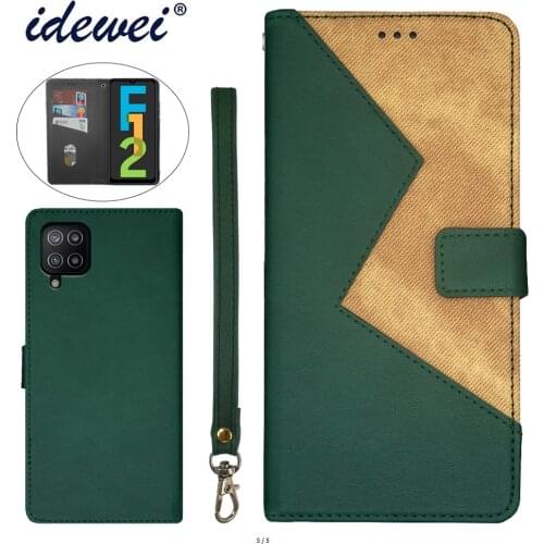 Applicable to Samsung Galaxy F12 mobile phone case fold bracket function protection leather case phone case funda capa co