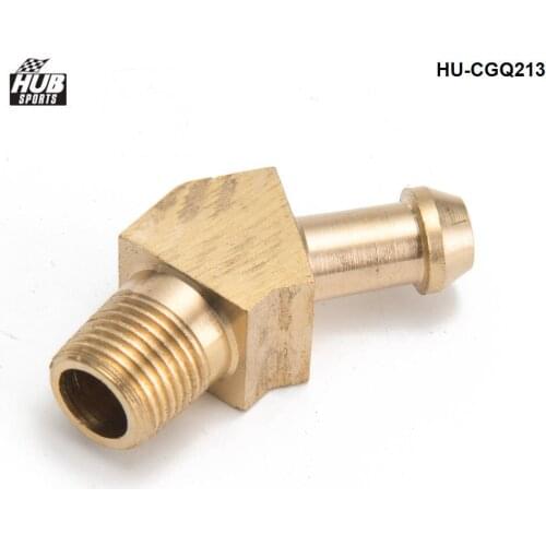 S -45 Degree Turbo Compressor Brass Boost Nipple Garrett T2 T25 T3 Turbo 1/8"Male NPT HU-CGQ213