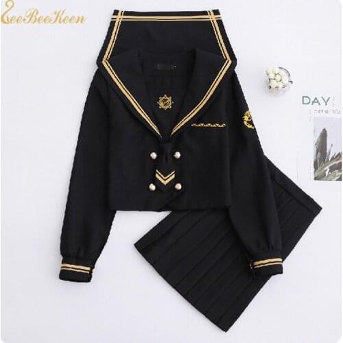 Sailor suit JK Navy style Collage Students clothes for Girls Lolita Clothes Women Japanese School Uniforms Anime Cosplay Costume