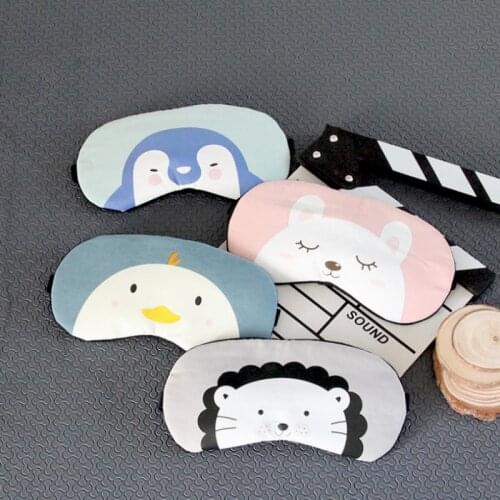 Cute Cartoon Soft Eye Mask Sleep Aid Comfortable Travel Rest Eye Shade Cover Eye Care Tools