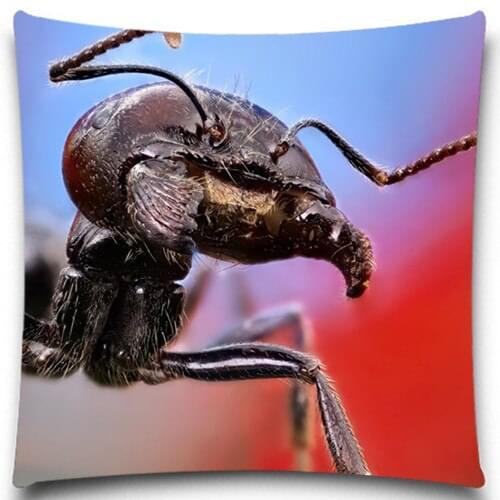 Red Black Ant/Beetle pattern Sofa Home car Decorative Throw Waist Pillow Case Cushion Cover Cotton Polyester