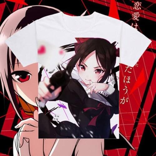 New Kaguya-sama: Love Is War Kaguya Shinomiya cosplay T-shirt Fashion Anime Fujiwara Chika T-Shirt Short Sleeve Tops Tee