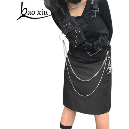 New Punk Long Big ring Tassel Belt Chain Rock Trousers Hipster Pant Jean Keychain Ring Clip Keyring HipHop beads Accessories