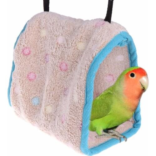 Autumn Winter Warm Bird Nest House Plush Birds Hut Cage Hammock For Parrot Macaw Cockatiels Cockatoo Conure Toy S/M/L New C42