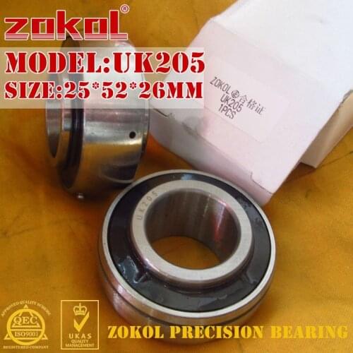 ZOKOL bearing UK205 Taper hole 190505 Pillow Block Ball Bearing 25*52*26mm