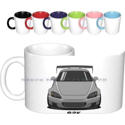 Silver S2k Ceramic Mugs Coffee Cups Milk Tea Mug Stance Jdm Car Automotive S2k S2000 Sport Car Racing F20c F22c Civic Nsx
