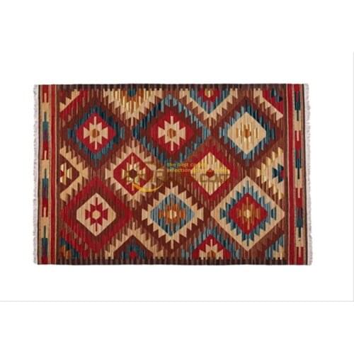 Kelim rug handmade wool living room bedroon bedside blanket corridor Mediterranean style 15-5gc131yg4