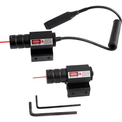 Tactical Red Dot Laser Sight for Picatinny Rifle with 635-655nm Adjustable 11mm/20mm Picatinny/Weaver Mount