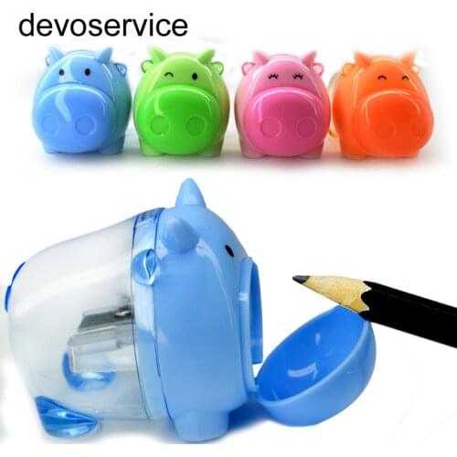 2PCS Pencils Sacapuntas Cute Cartoon Kids Pencil Sharpener School Supplies Sacapuntas Escolares For Students Painting Stationery