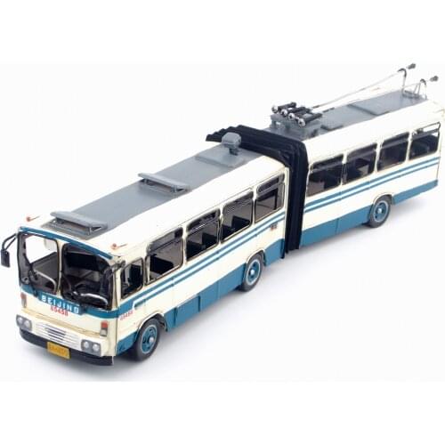 Vintage iron car model Old Beijing Bus car decoration crafts ornaments bar old birthday gift decoration, antique