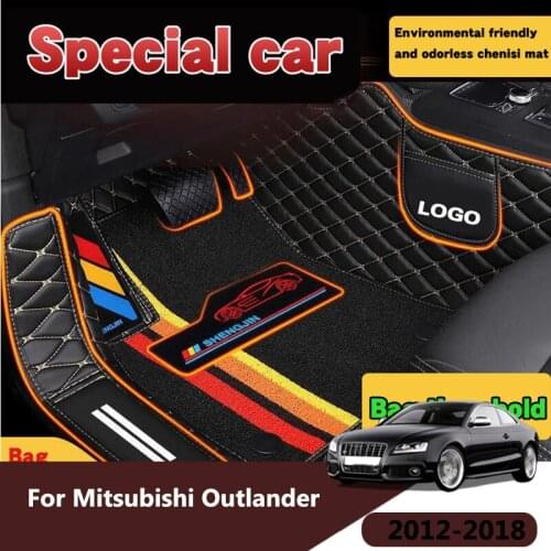 High Quality For Mitsubishi Outlander 2018 2017 2016 2015 2014 2013 (7 Seats) Car Floor Mats Custom Interior Leather Carpets