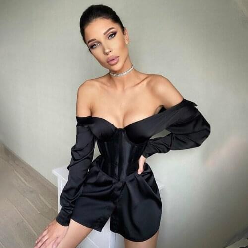 2021 Corset Dress Women Sexy Shirt Long Sleeve Spring And Autumn Women Clothes Comfortable Soft Skirt Simple Dress Solid Color