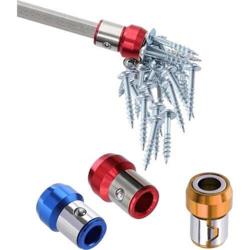 1/3pcs Universal Magnetic Ring 1/4" 6.35mm Screwdriver Bit Head Metal Strong Magnetizer Anti-Corrosion Screw Holder