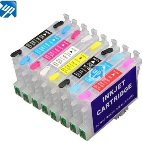 5sets Refillable ink cartridge for epson R800 R1800 with ARC chip EMPTY T0540 - T0549