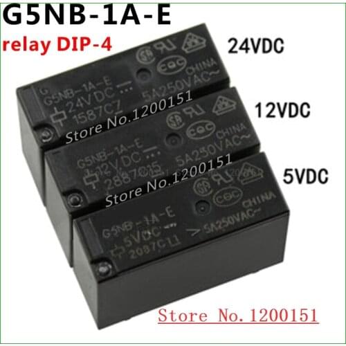5pcs/lot G5NB-1A-E G5NB-1A-E- 5VDC 12VDC 18VDC 24VDC 5A 250VAC relay DIP-4