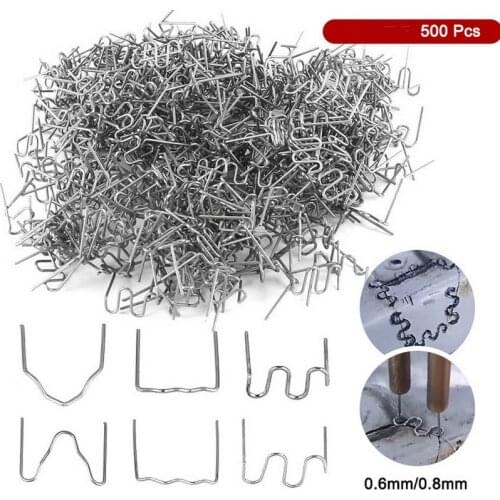 500PCS Wave Repair Staples Car Tools For Plastic Welder Hot Melt Supplies Bumper Bodywork Repairs Welding Machine Wave Staples