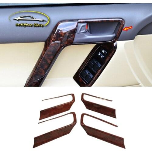 ABS Chrome For Toyota Prado FJ150 2010-2017 Accessories Car Inner Door Bowl Protector Frame Cover Trim Sticker Car Styling