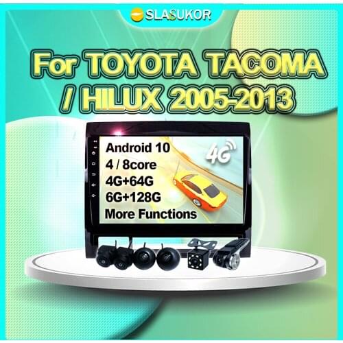 6G+128G For TOYOTA TACOMA / HILUX 2005-2013 Auto Video Car Radio Multimedia Navigation GPS Carplay Player DVD No 2din 2 din Free