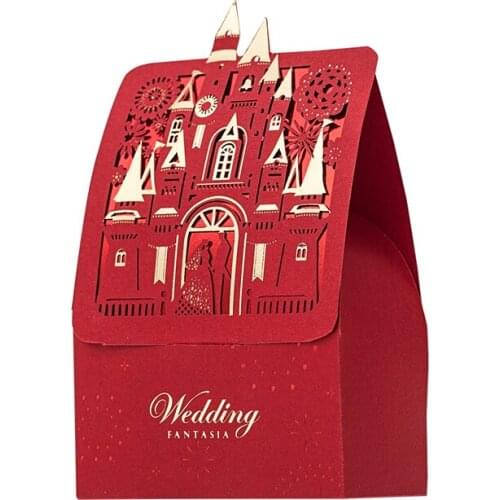 Paper Box Castle Shape Candy Box Wedding Favor Gift Bag Bride Groom Gift Box for Boxes Packaging Party Supplies