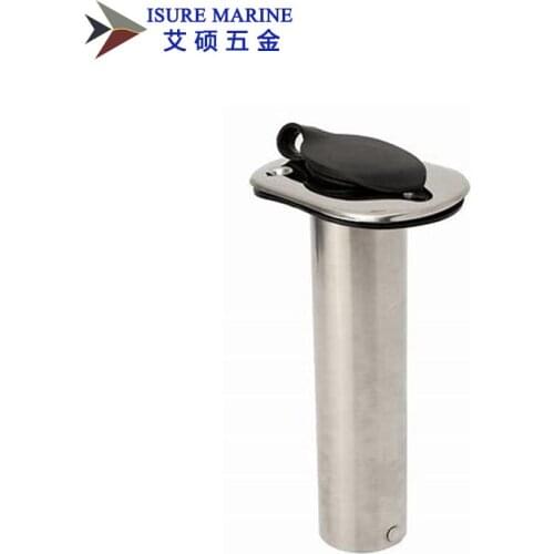 Boat Fishing Rod Holder 90 Degree Flush Mount Stainless Steel Fishing Pole Stand Bracket Fishing Accessory