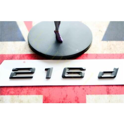 Emblem Badge Decal Trunk Rear ABS for BMW 2 Series 216d 218d 220d Matt Black Chrome Stylish Car Exterior Decoration Stickers