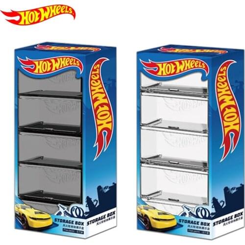 Hot Wheels 1/64 Car Model Storage Box Boutique Display Transparent 5 Boxes Set Suitable for HotWheels Combined Boy Toys for Kids