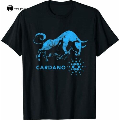 Cardano Crypto Bullrun Ada Blockchain Token Distressed Logo T-Shirt Tee Shirt