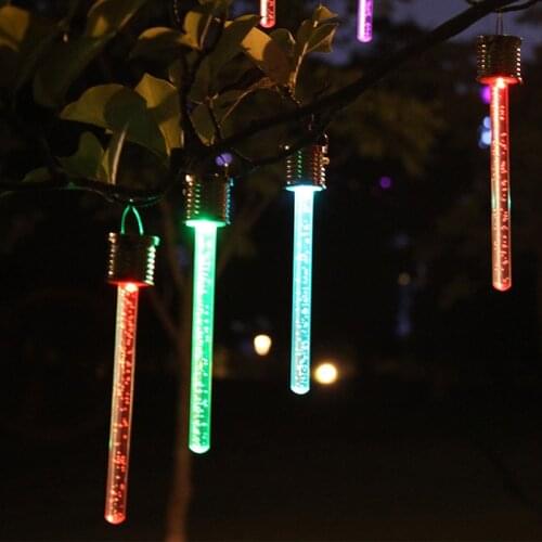 Colorful Outdoor Garden Lamp LED Solar Hang Pendant Lights Chandelier Christimas Party Tree Decor Hot Sale