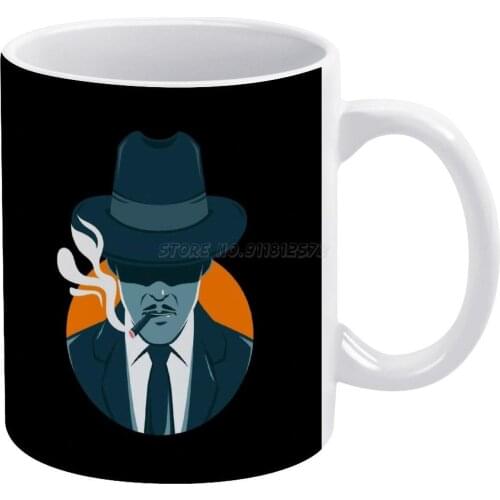 The Mafia White Mug Coffee Mug 330ml Ceramic Home Milk Tea Cups and Mugs Travel Gift for Friends Mafia Gang Gun Old Cartoon Movi