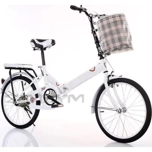Lightweight Portable Folding Bicycles Suspension 20-inch Adult Womens Variable Speed Ultralight Mini Bike Student Gifts 2021