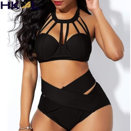 Summer Women Thick Strap Skinny Plain Mini Bikini Set 2021 Femme 2 Pieces Thong Strappy Swimsuit Traf Sexy Swimwear Push Up