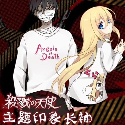 Angels of Death Japanese Anime Summer Cotton T-Shirt Loose T Shirt Clothes Men Women Long Sleeve Couples Tshirt Tops