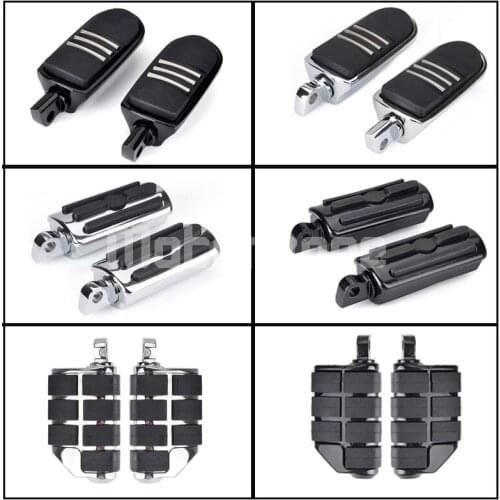Motorcycle Left + Right Side Foot Peg Pedal for Harley Softail Dyna Touring Cruiser Chopper Street Glide Road King Electra Glide
