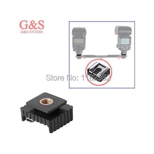 Metal Flash Hot Shoe Mount Adapter to 1/4 Thread for Studio Light Stand Tripod 580EX II/580EX