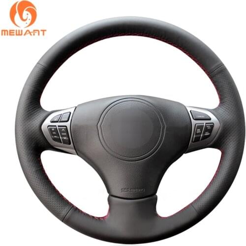 MEWANT Black Artificial Leather Car Steering Wheel Cover for Suzuki Grand Vitara 2006 2007 2008 2009-2014